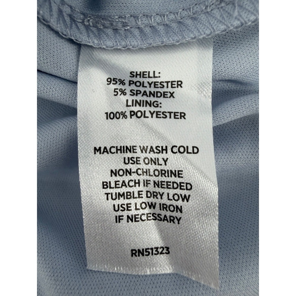 Halogen Cowl Neck Blouse Medium Womens Blue Beige Ombre Sleeveless Top - Picture 4 of 10